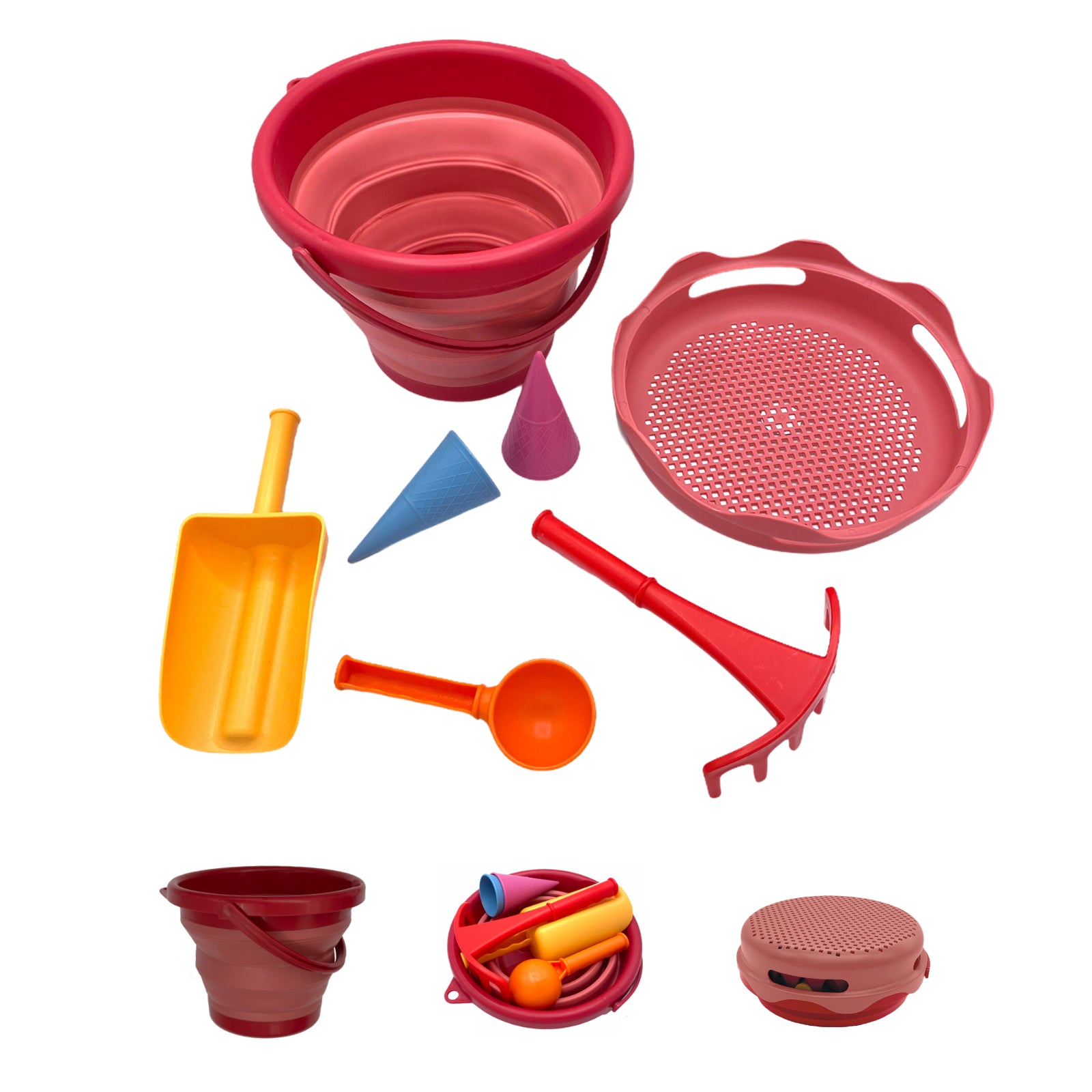 Schildkröt Funsports Sandspielzeug-Set – 7-teilig – 3 l Eimer – ab 3 Jahren – Kunststoff, BPA-frei