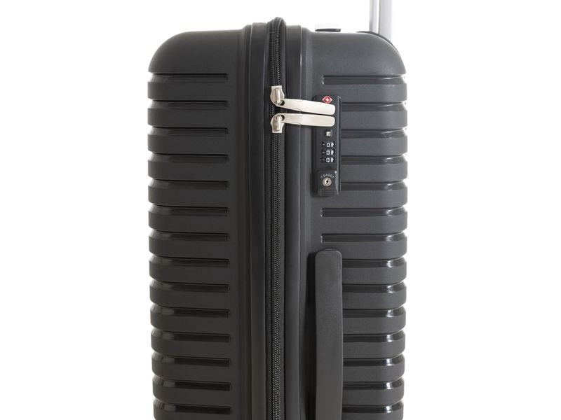 KOOR Trolley – 95 l, PP, 4 Rollen, mit TSA, schwarz, 46 × 76 × 30 cm