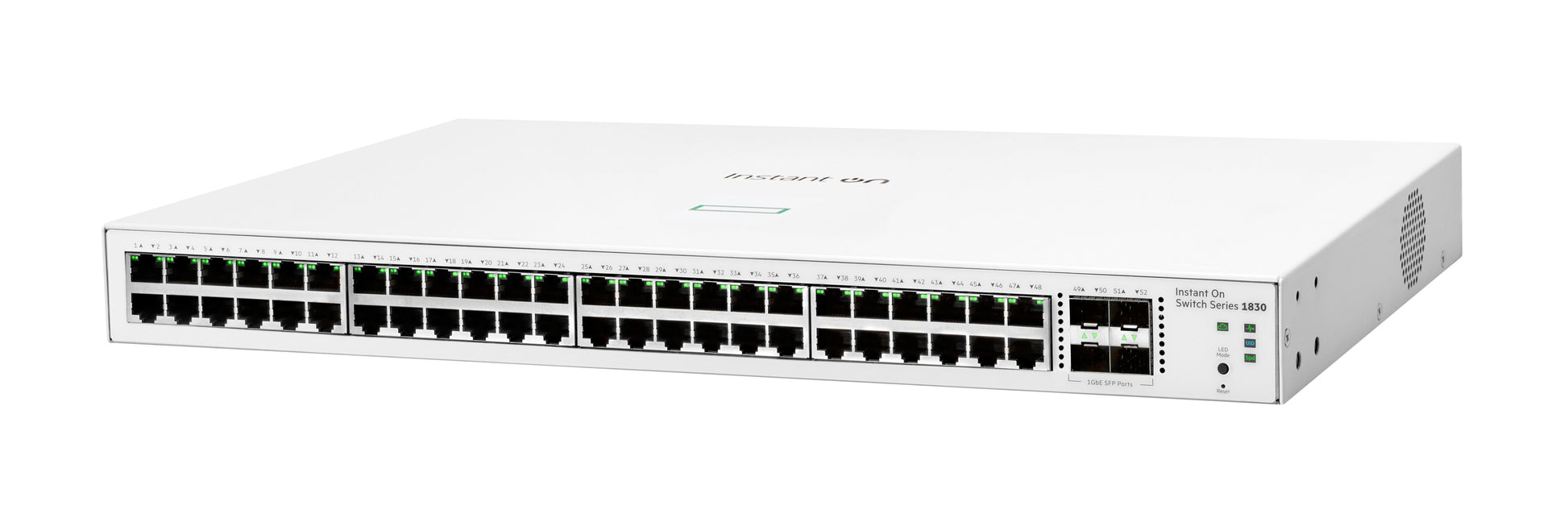 HPE Aruba 1830 48G 4SFP JL814A – Managed Switch – 48×GbE, 4×SFP, L2, 1U