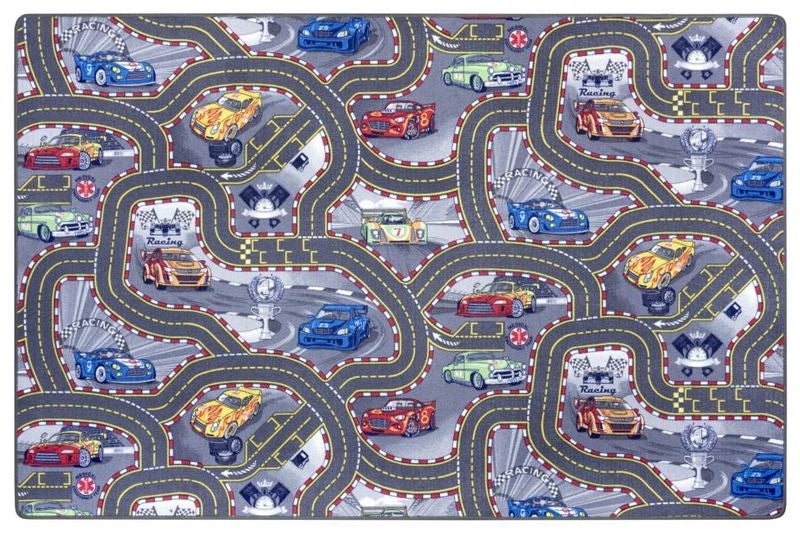 Hanse Home Kinderteppich Race Track – 240 × 160 cm, Grau, Polypropylen