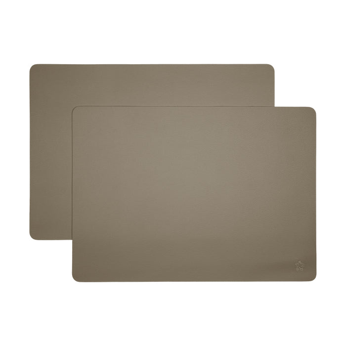 Pichler Tischset Jazz – Kunstleder (PU), taupe, 46 × 33 cm – 2er-Set