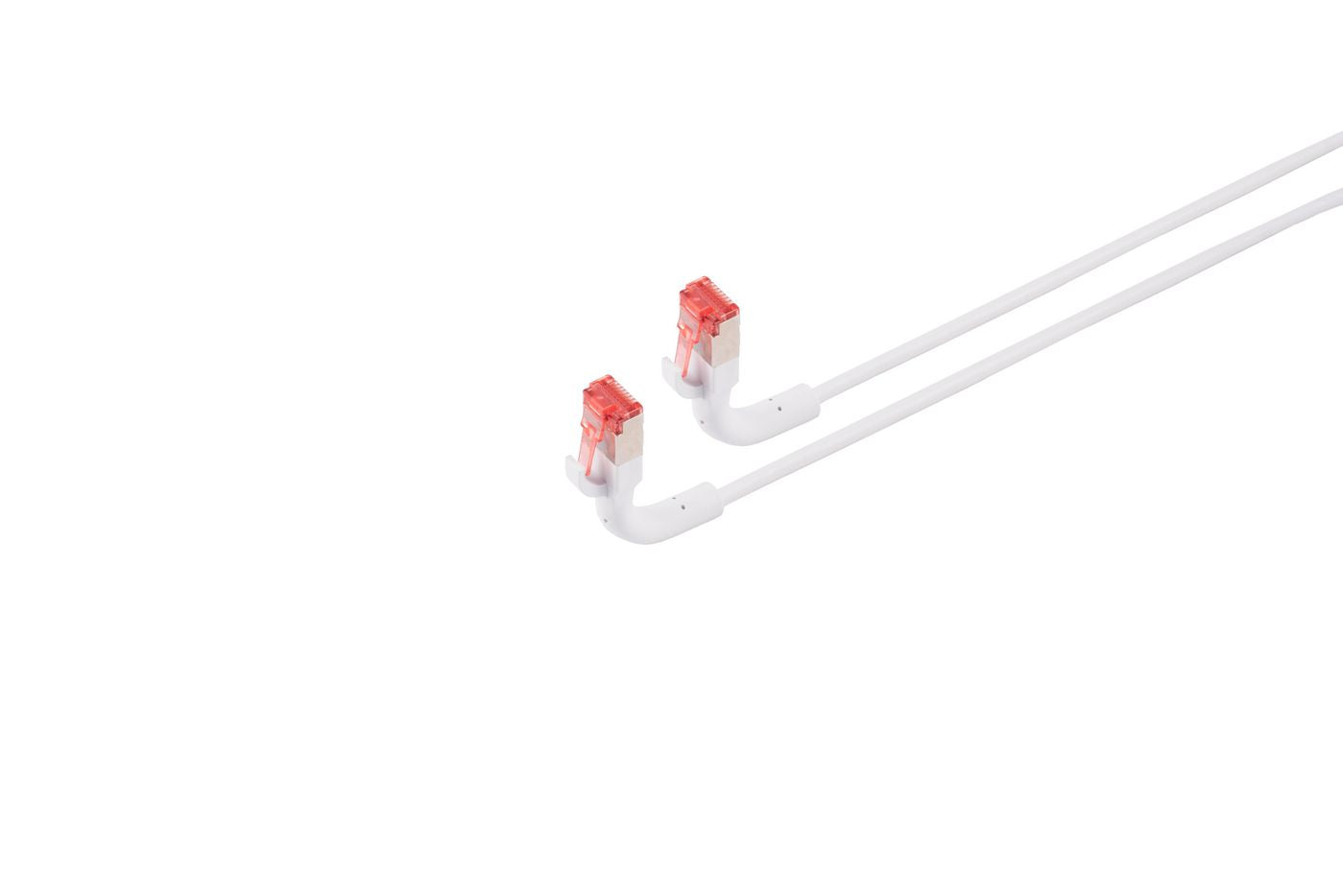 Lanview Biegsames Patchkabel mit Knickschutz – Cat6A U/FTP, 1 m, weiss, LSZH