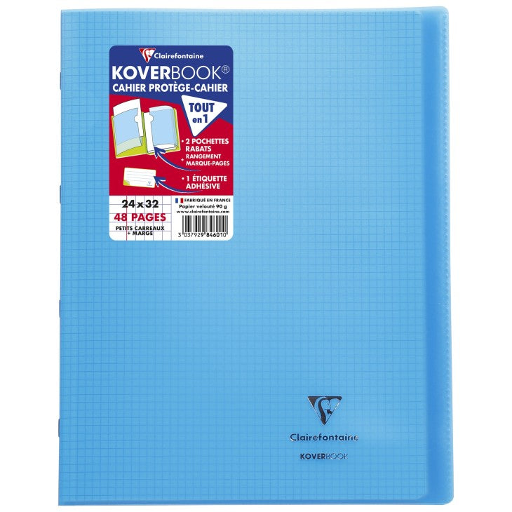 Clairefontaine Notizheft – 240 × 320 mm – kariert – 24 Blatt – 90 g/m² – Softcover, mehrfarbig, PEFC