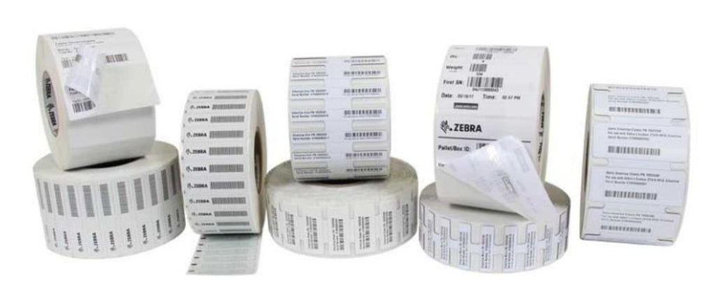 Zebra Druckeretiketten, 60 mm × 25 mm, weiss, Poly, 400 Etiketten/Rolle