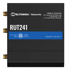 Teltonika RUT241 eSIM GLOBAL – WLAN-Router – Wi-Fi 4 (2,4 GHz), 1×Ethernet 10/100 Mbit/s, DIN-Schiene, Schwarz