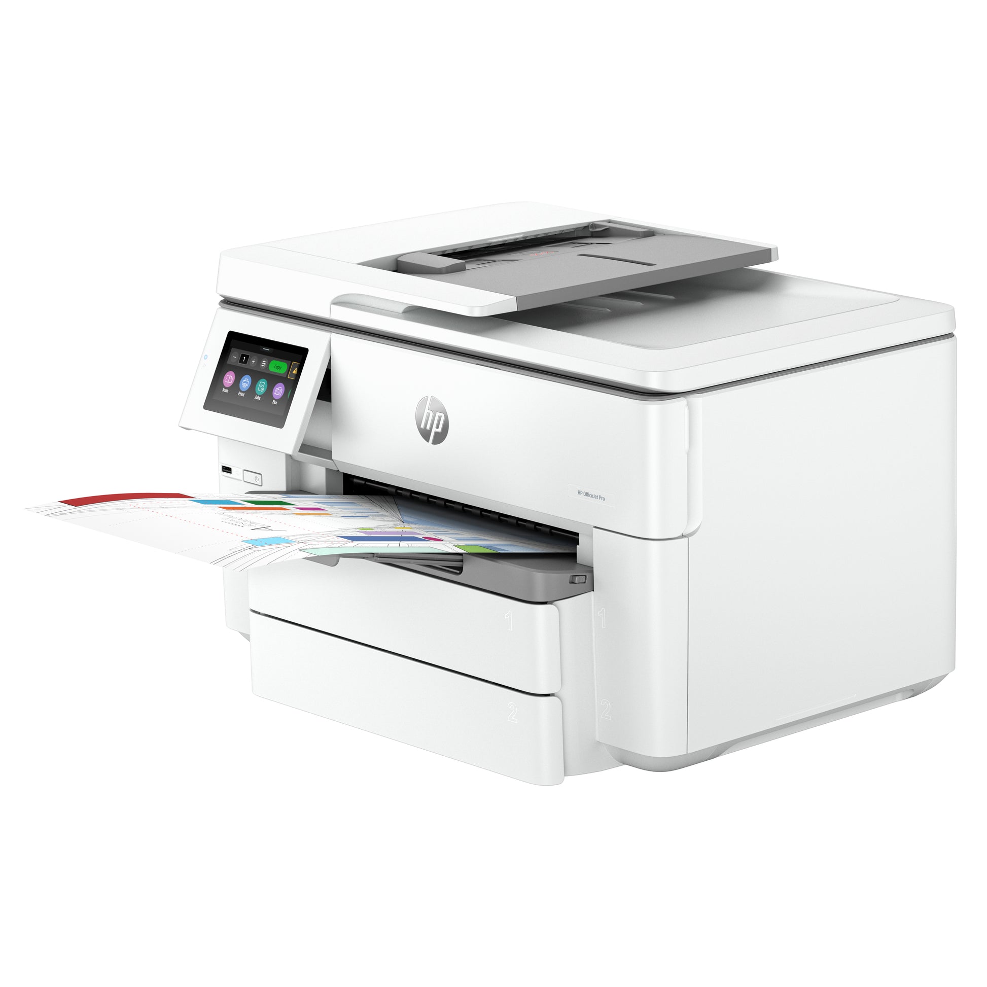 HP OfficeJet Pro 9730 WF – Farbtintenstrahl-Multifunktionsdrucker, A3, 3-in-1, Duplex, ADF, WLAN/LAN