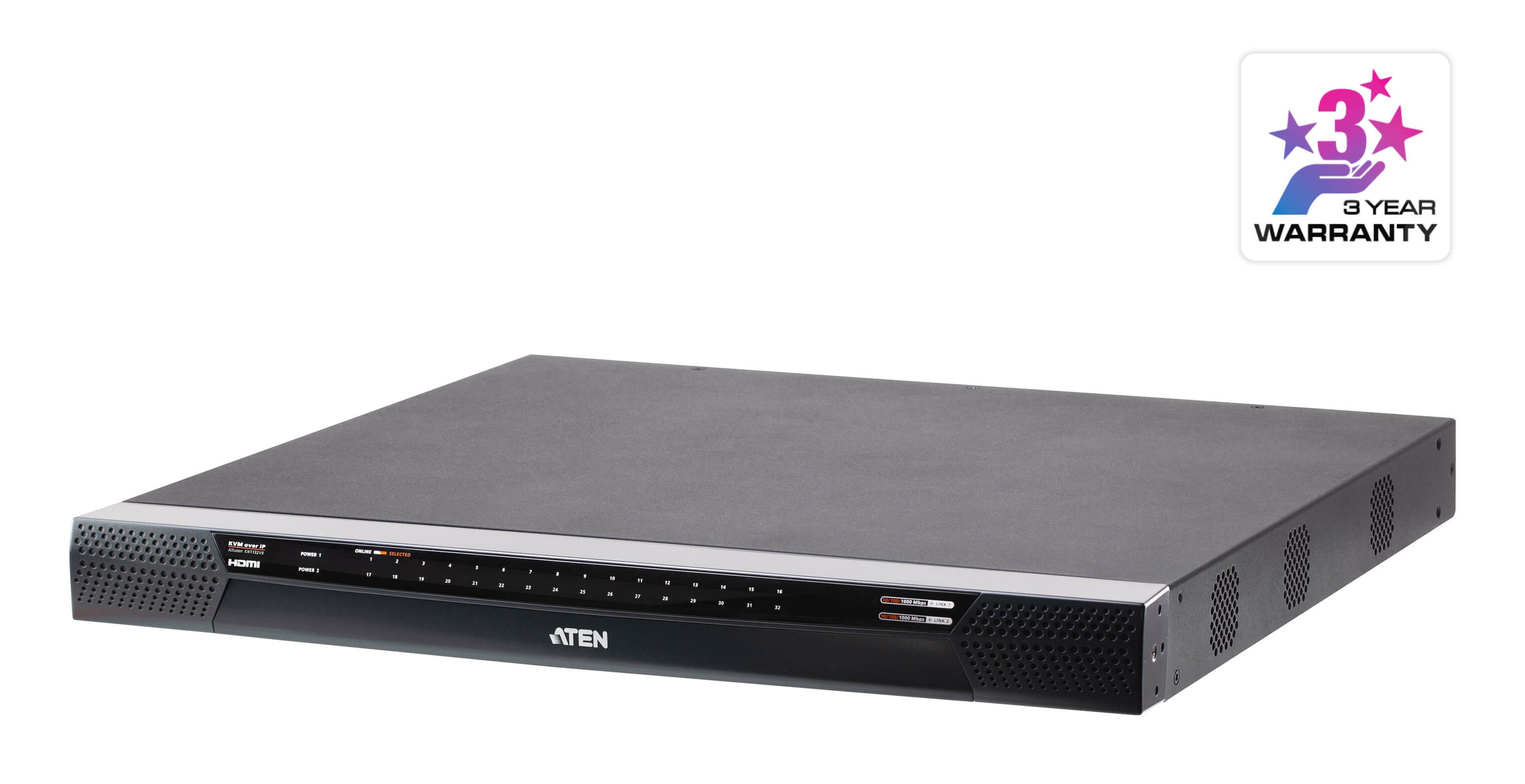 ATEN KN1132VB KVM over IP-Switch – USB, PS/2, 1× HDMI, 1× VGA, 5× USB-A, GbE, für Windows/Mac/Linux