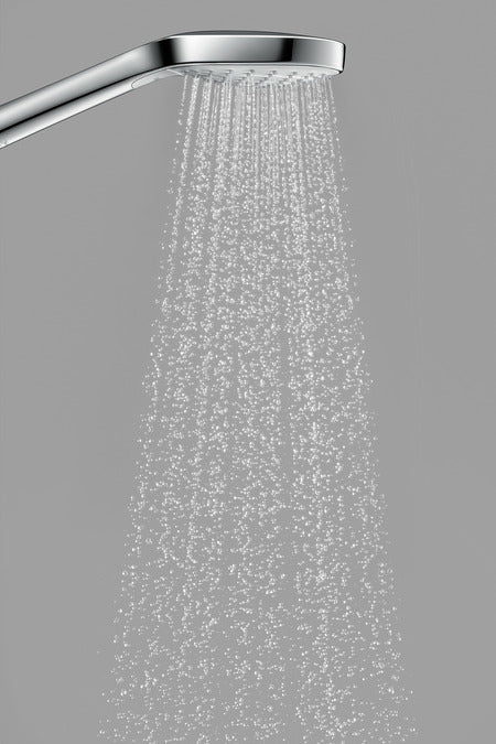 Hansgrohe Handbrause Croma Select E – 11 cm, Kunststoff, Wandmontiert, Chrom/Weiss