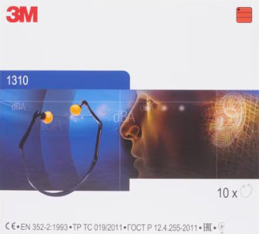 3M 1310 Bügelgehörschutz – SNR 26 dB – Blau/Orange