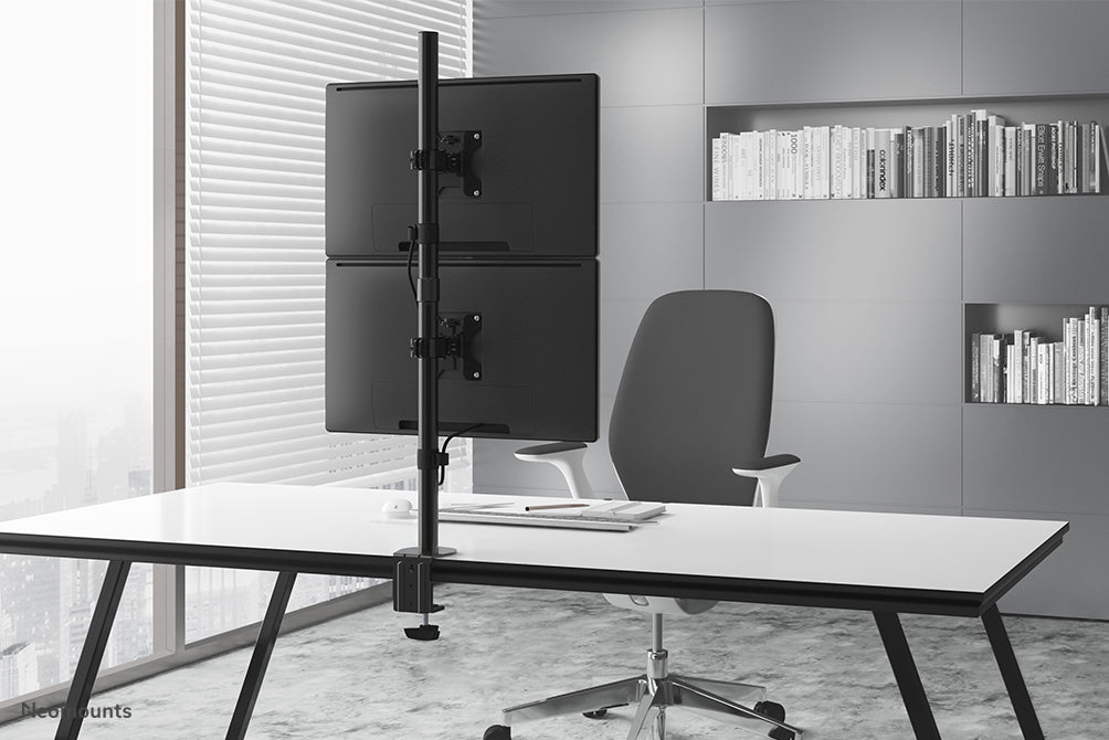 Neomounts FPMA D550DVBLACK – Monitorarm, 2, bis 32", VESA 75 × 75/100 × 100 mm, 6 kg, schwarz