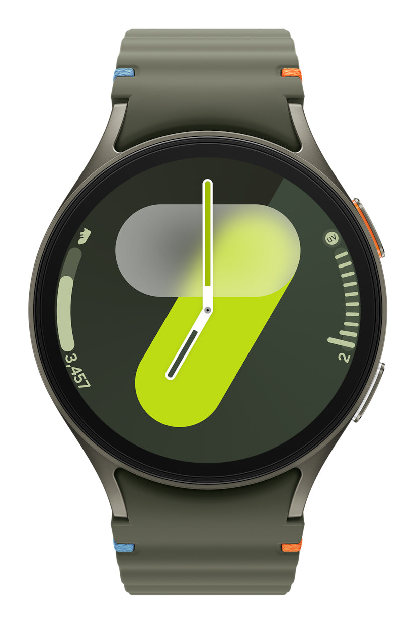 Samsung Galaxy Watch7 44 mm GPS + Cellular – Aluminium Grün, M/L, 50 m