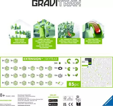 Ravensburger GT Extension Skytrax Kugelbahn – 85-teilig – ab 8 Jahren – Kunststoff – FSC