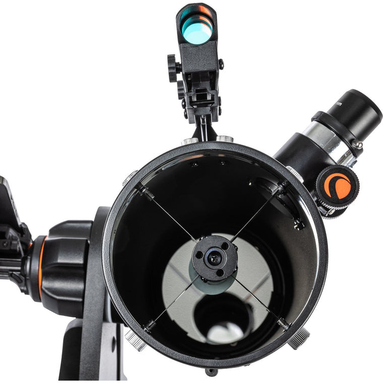 Celestron SSE 114mm Tabletop Dobson – Spiegelteleskop, 114 mm Öffnung, 450 mm Brennweite, f/4, Schwarz/Silber