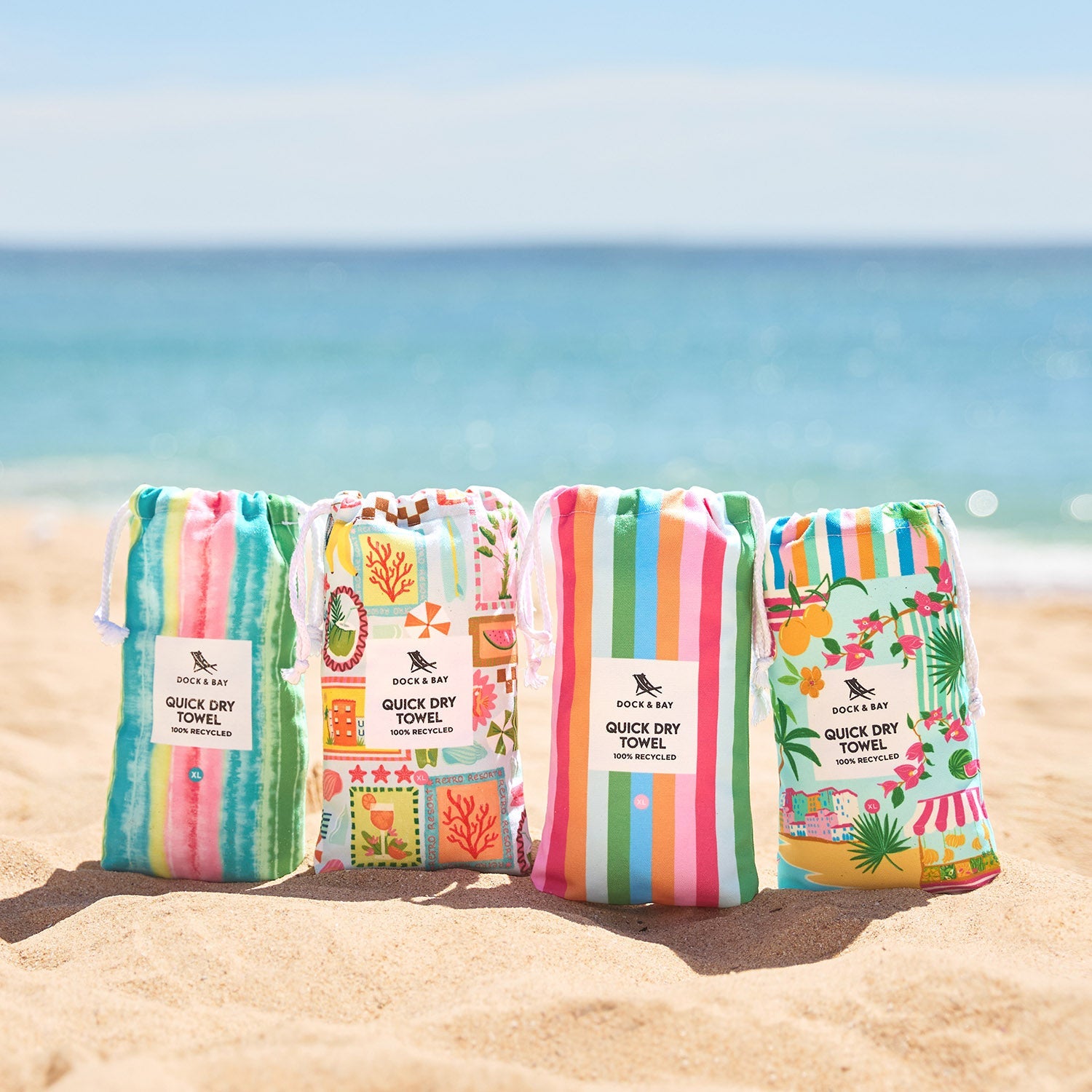 Dock & Bay Strandtuch SUMMER XL Tutti Frut. – 90 × 200 cm, Mehrfarbig, Polyamid/Polyester
