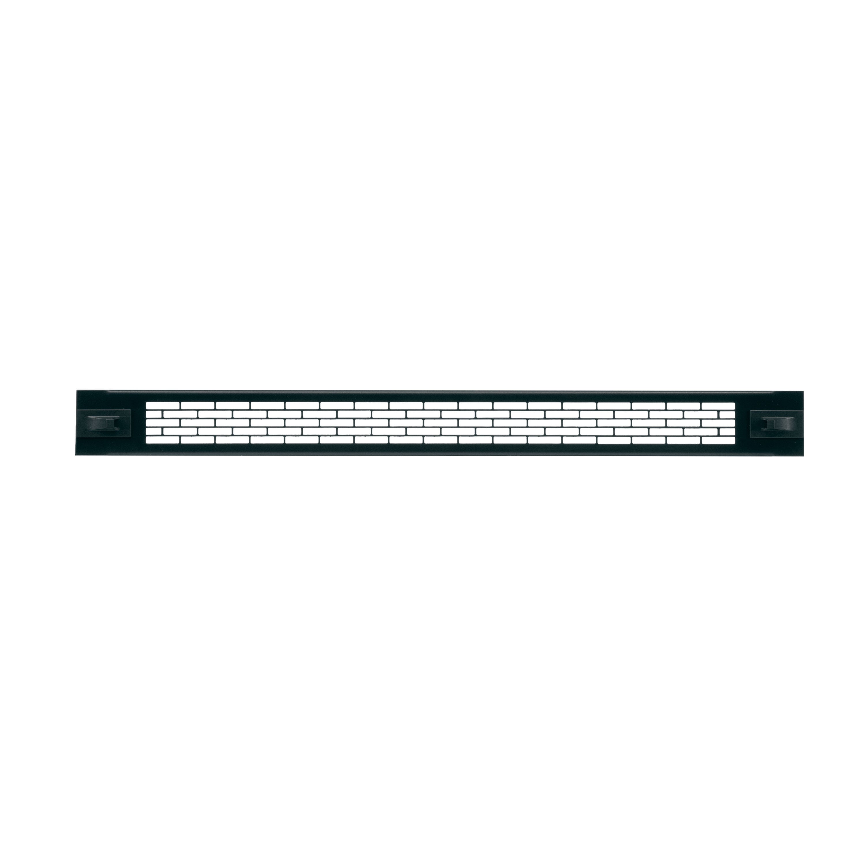 Middle Atlantic FWD-VT1 – Belüftete Blindplatte, 1U, Stahl, Schwarz, 482,6 mm × 44,5 mm