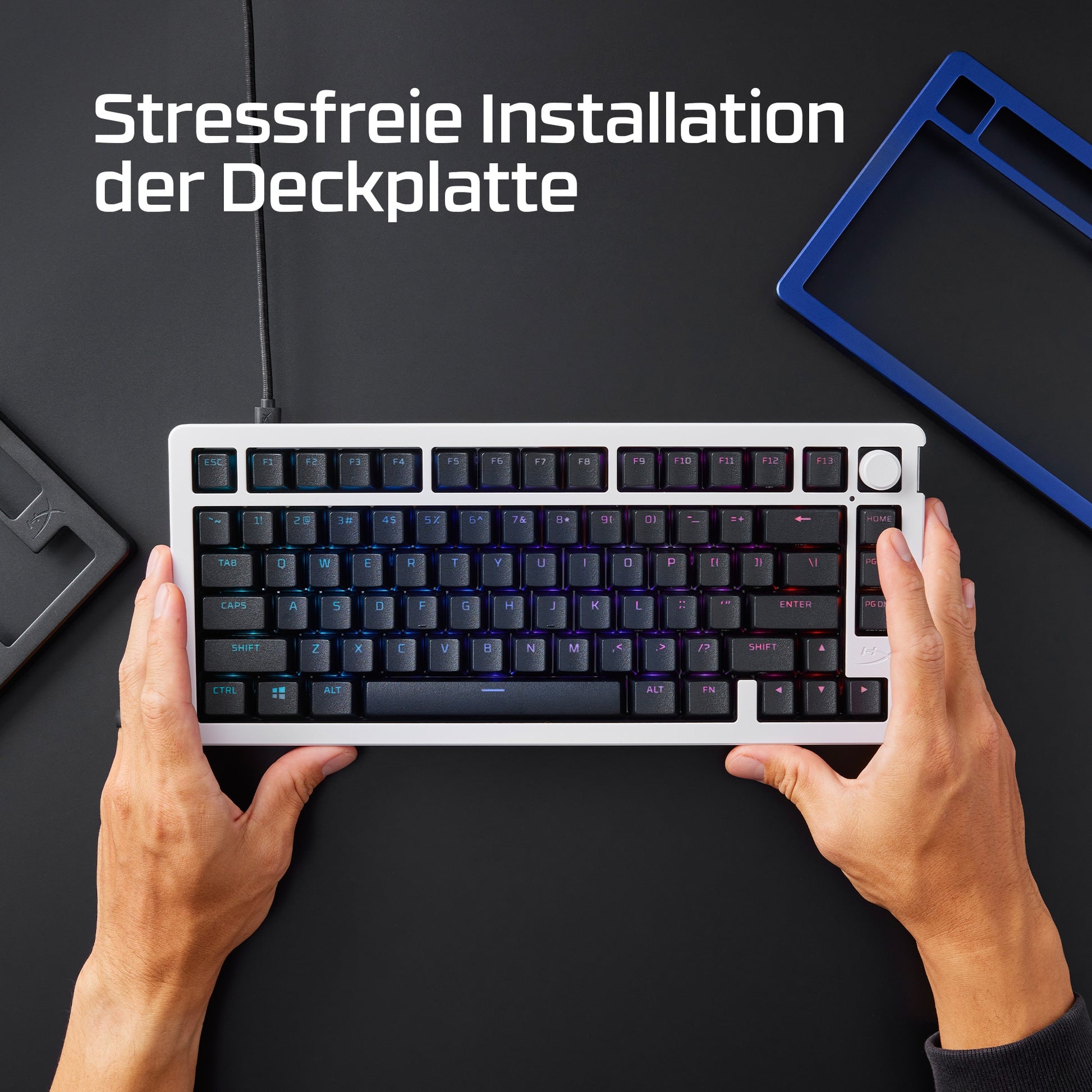HyperX Alloy Rise 75 – Tastatur-Deckplatte 75% – Weiss – für HyperX Alloy Rise 75