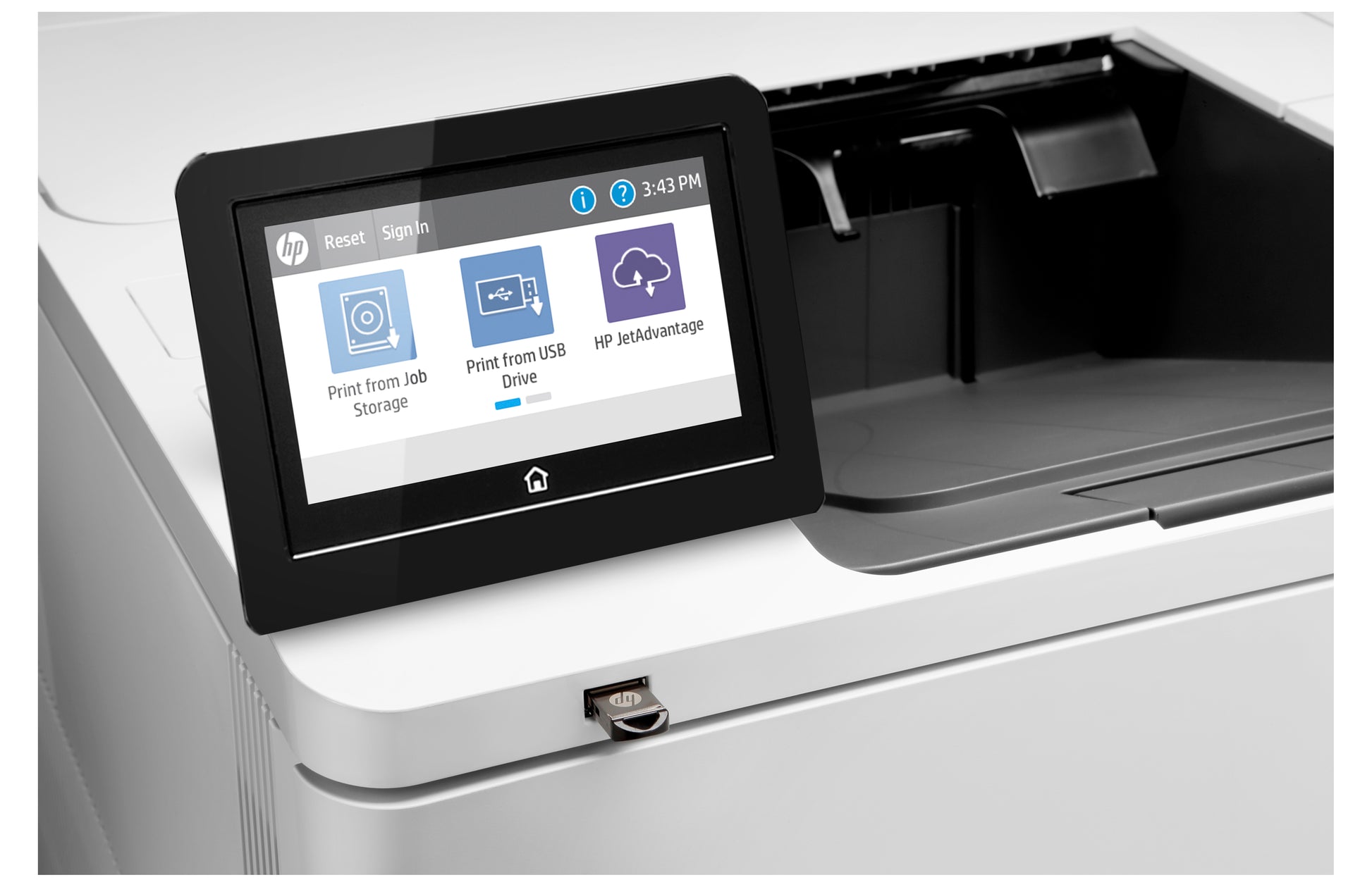 HP LaserJet Enterprise M612dn – A4, S/W, Duplex, 71 S./Min., 1200 × 1200 dpi, LAN/USB, Papier: 650 Blatt