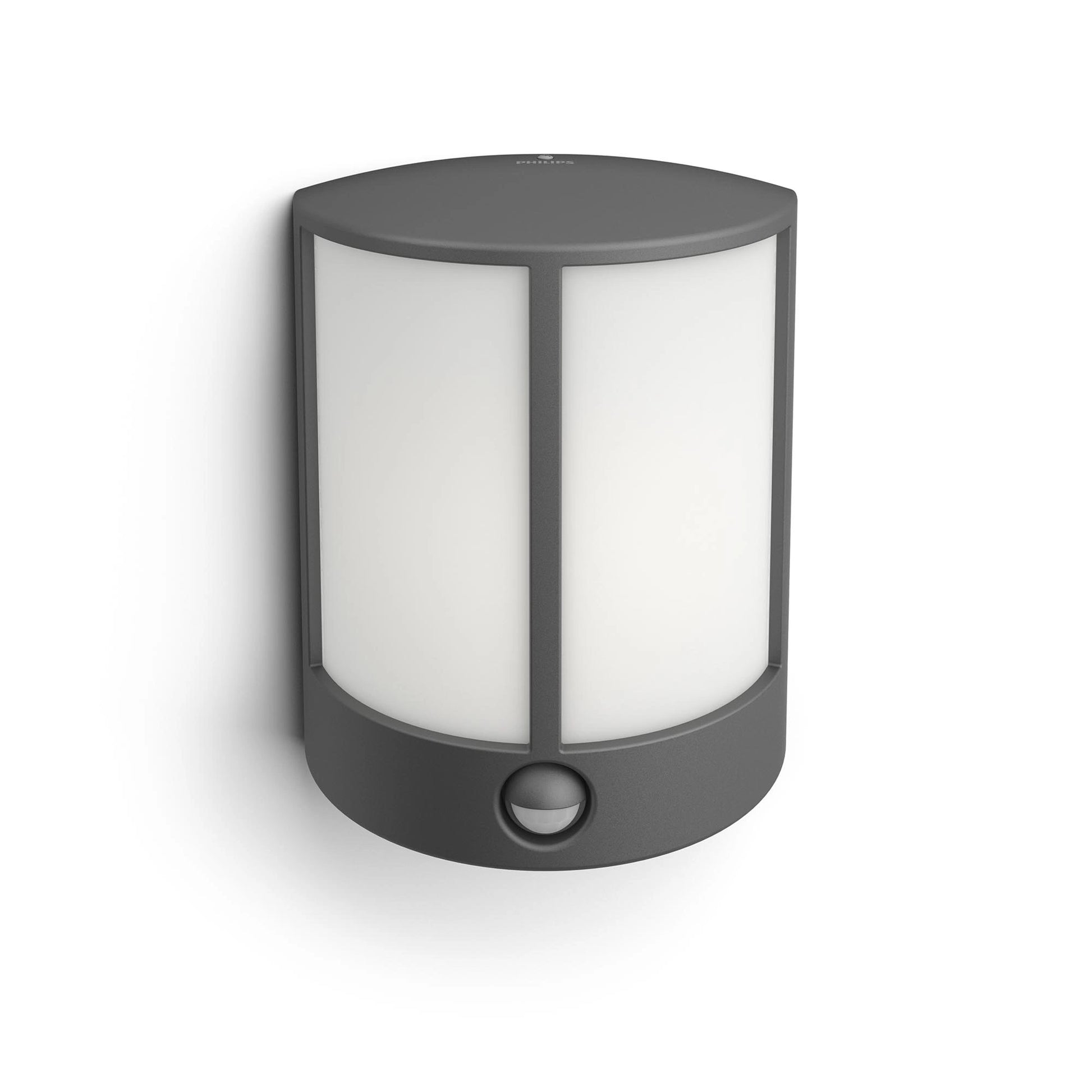 Philips by Signify Philips Aussenwandleuchte – 2700 K – IP44 – Netzbetrieb – mit Bewegungsmelder – Anthrazit – Aluminium