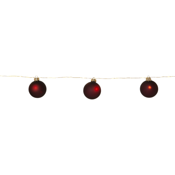 Star Trading Lichterkette Bliss – Starterset, 2,1 m, 0,25 W, Warmweiss (2500 K), Rot, Batteriebetrieb, Timer