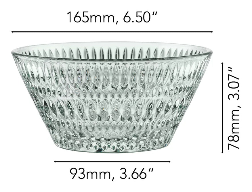 Nachtmann Schale Ethno – 750 ml, Ø 16,5 cm, Kristallglas, Transparent, spülmaschinenfest