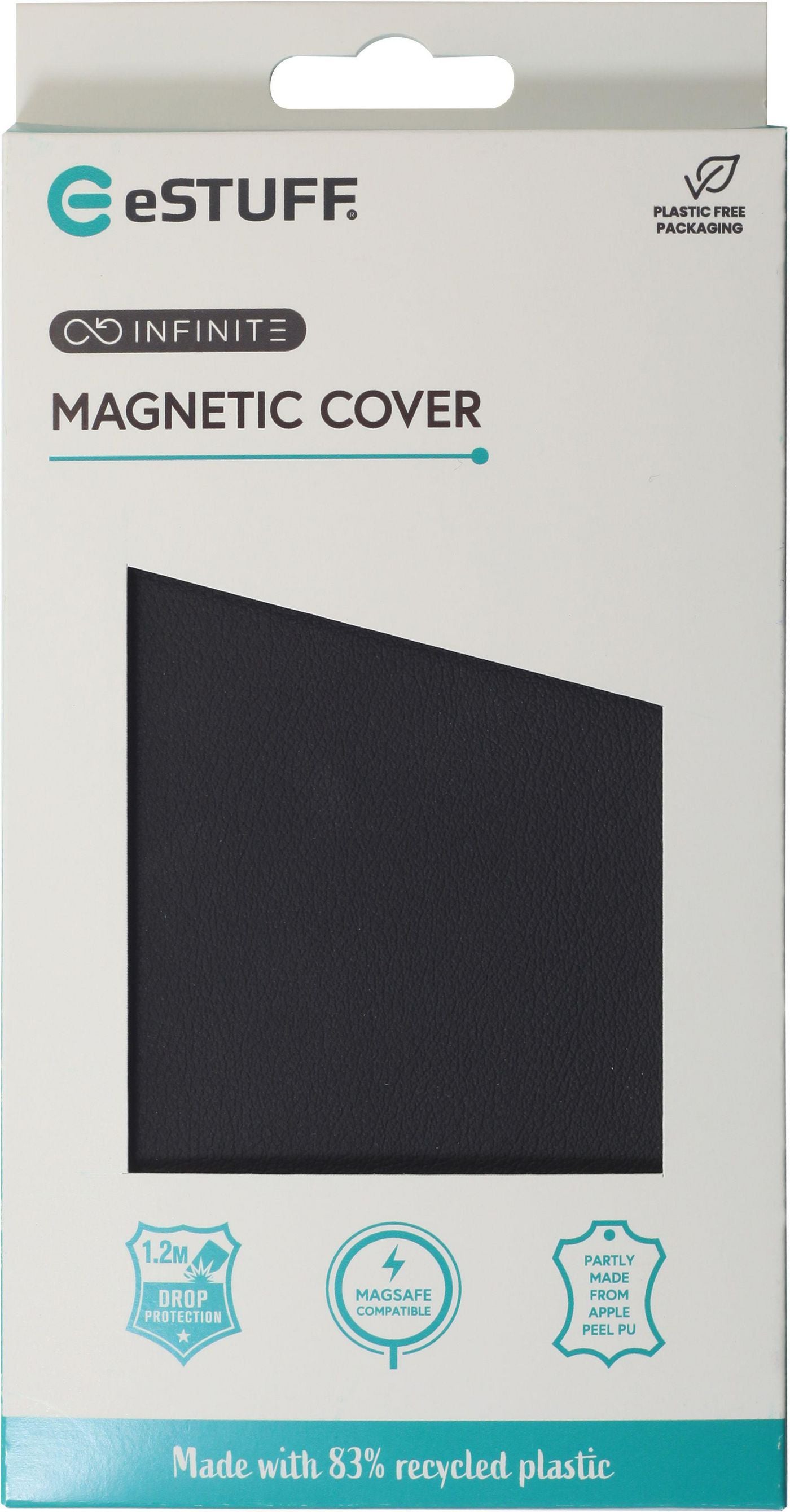 eSTUFF INFINITE VENICE Backcover – für iPhone, PC+TPU, Schwarz, recycelt (GRS)