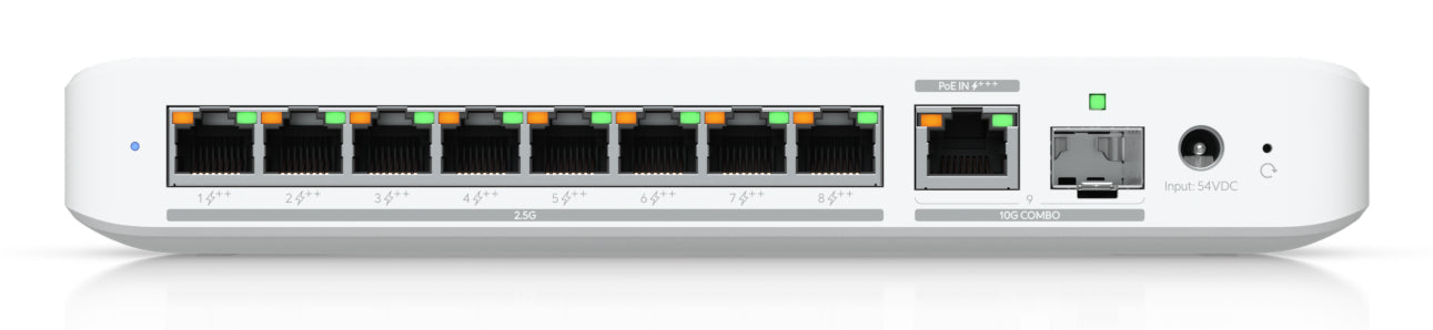 Ubiquiti Managed L2 Switch – 8× 2,5G, 1× 10G, 1× SFP+, PoE+ 8×, PoE++ 1×, PoE-Budget 196 W, Desktop