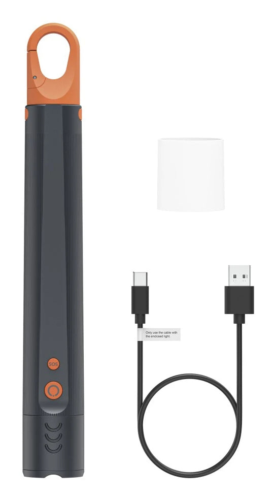 Hama Taschenlampe FLX1200-C – 1200 lm, 300 m, IP44, USB, Akku – Grau