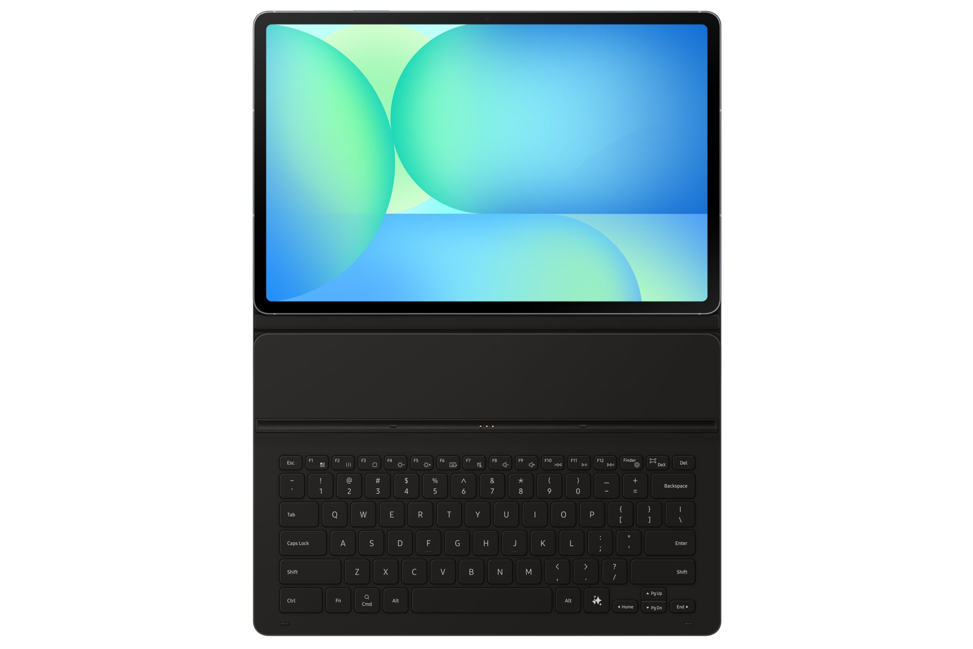 Samsung Tab S10 FE+ Book Cover Notebook-Schutzhülle – für Galaxy Tab S10 FE+, Aufsteckfunktion, Schwarz