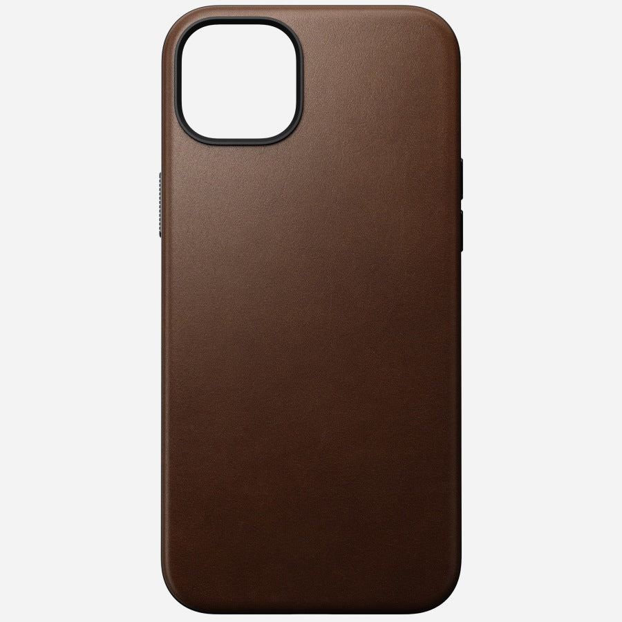 Nomad Backcover – für Apple iPhone 15 Plus – braun – Leder – MagSafe-kompatibel