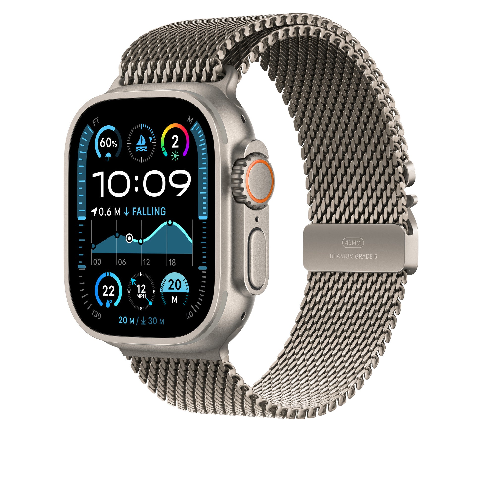 Apple Milanese Loop – Titan, S, für Apple Watch