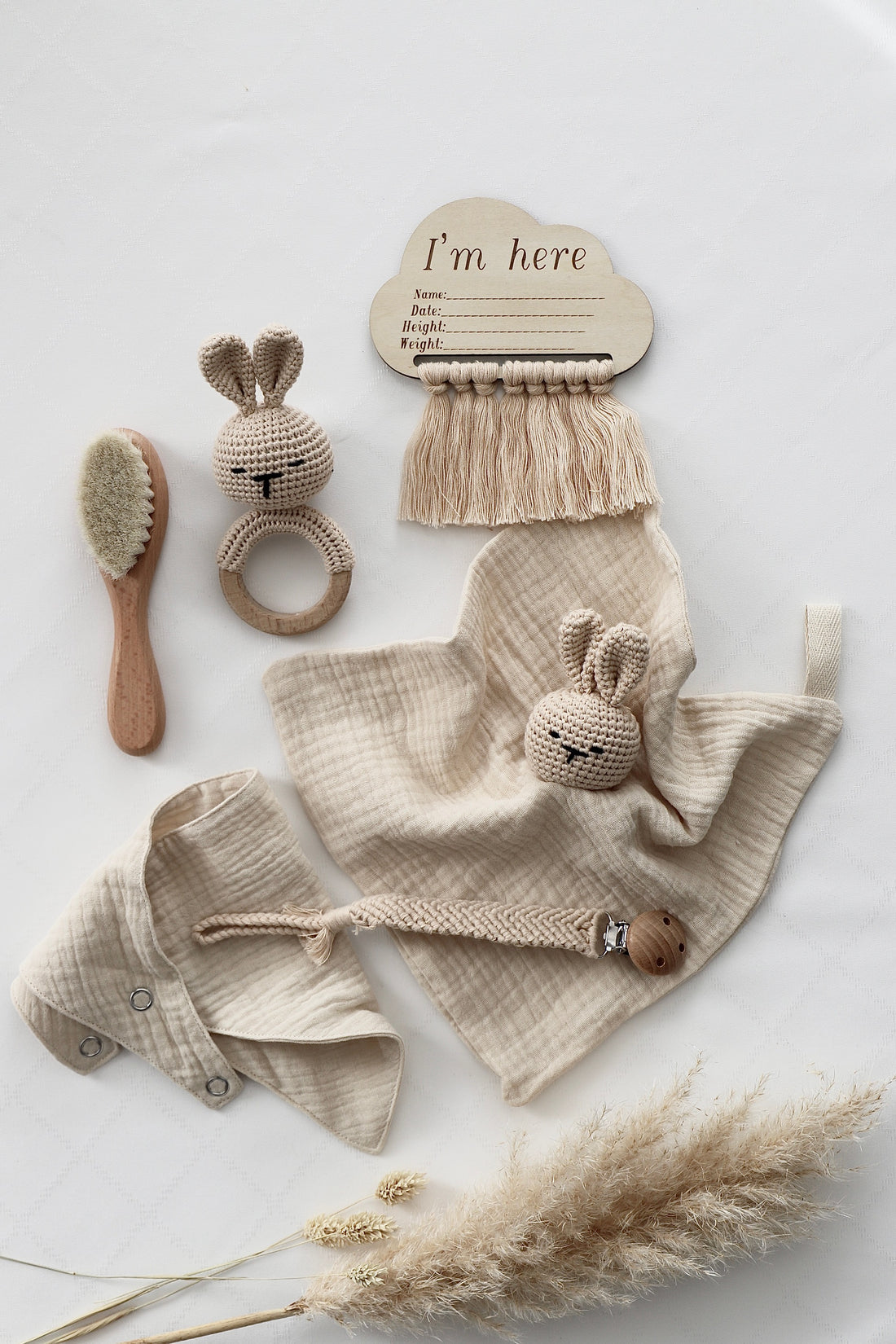 Oykami Geschenkbox Salzburg – Hase, Beissring – Holz, Baumwolle – ab 0 Jahren – beige