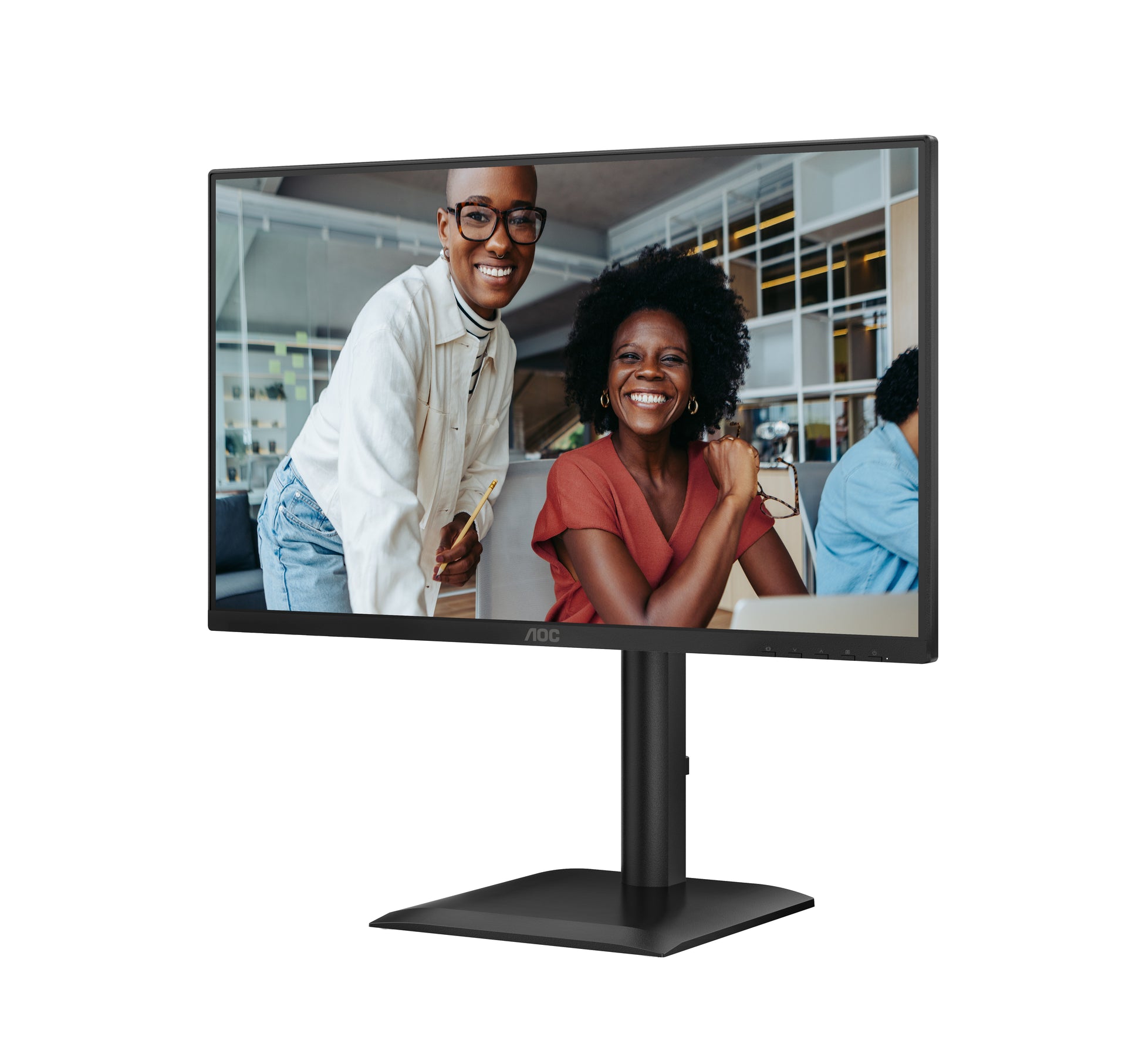 AOC 24E4U – Monitor, 23,8", IPS, 120 Hz, 300 cd/m², USB-Hub, Integrierte Lautsprecher, VESA 100 × 100, Schwarz