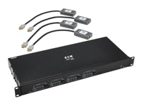 Tripp Lite B127A-4X4-BH4PH – HDMI Matrix, über Cat6, 4×4, 4K@60 Hz, 70 m, HDR, 4:4:4, PoC, HDCP 2.2, Schwarz