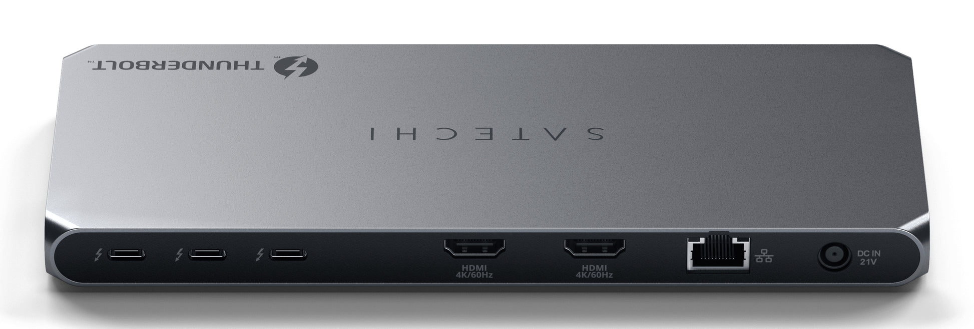 Satechi ST-DT4MDM-US Dockingstation – Thunderbolt 4, 2× HDMI, 2× USB-A, 96 W PD, GbE, für Mac/Windows/iPadOS