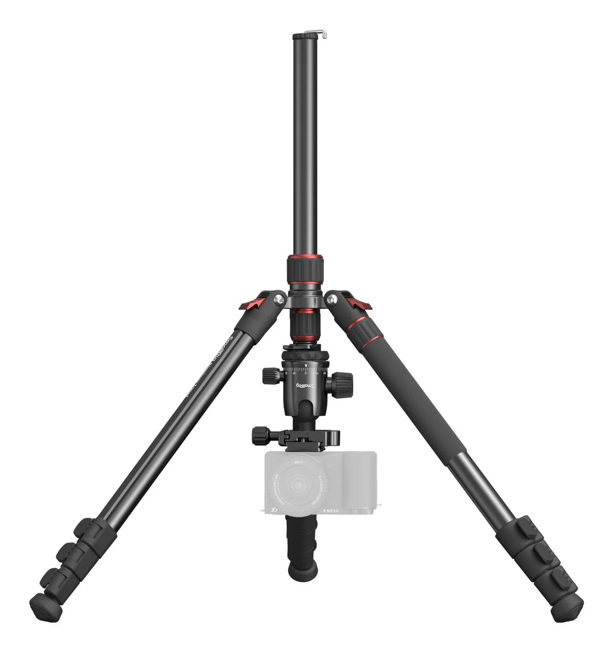 SmallRig 5629 Dreibeinstativ – bis 180 cm, 15 kg Traglast, Kugelkopf, Schnellwechselplatte