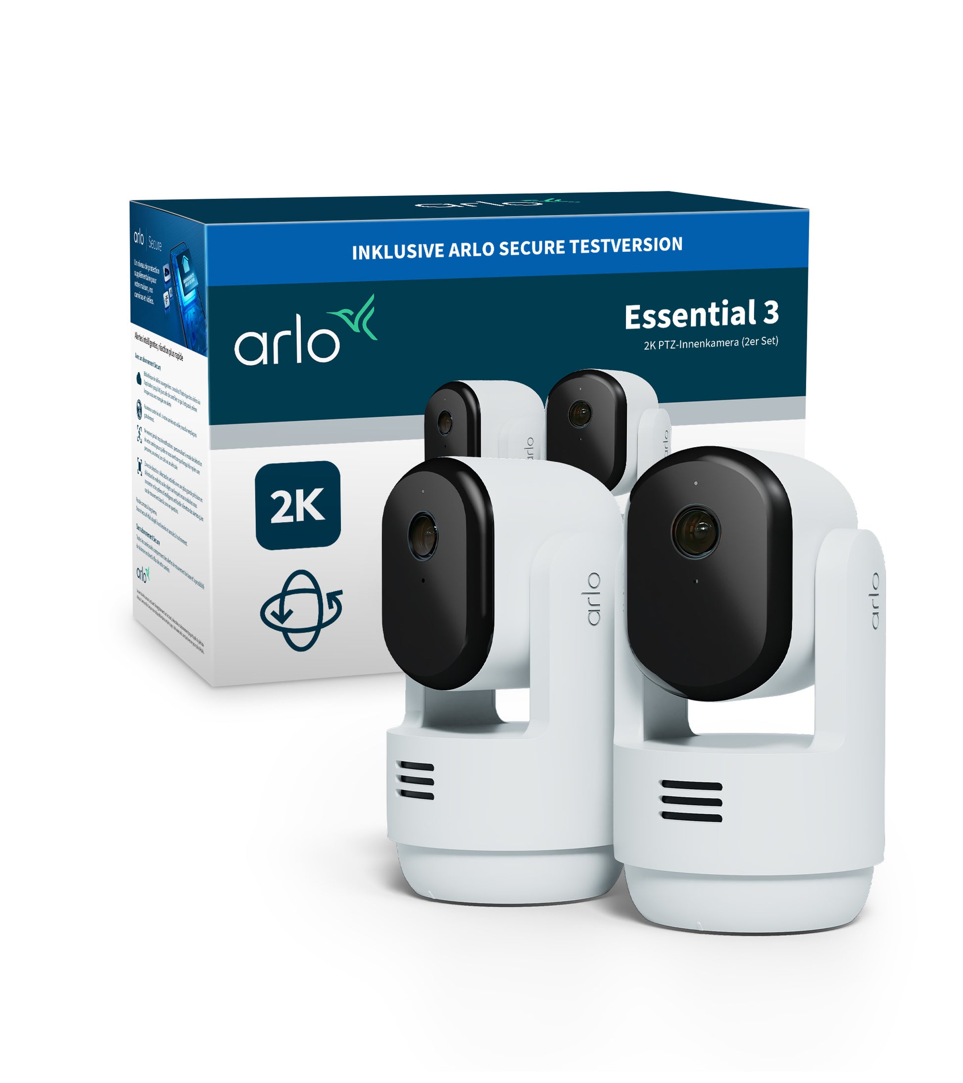 Arlo VMC3273 Netzwerkkamera – 3 MP, PTZ, IP65, 2er-Pack
