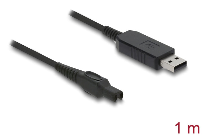 DeLOCK USB-A auf 2-polig Kabel – USB 2.0 (480 Mbit/s) – 1 m – Schwarz – für Philips OneBlade Pro, HQ7–HQ9