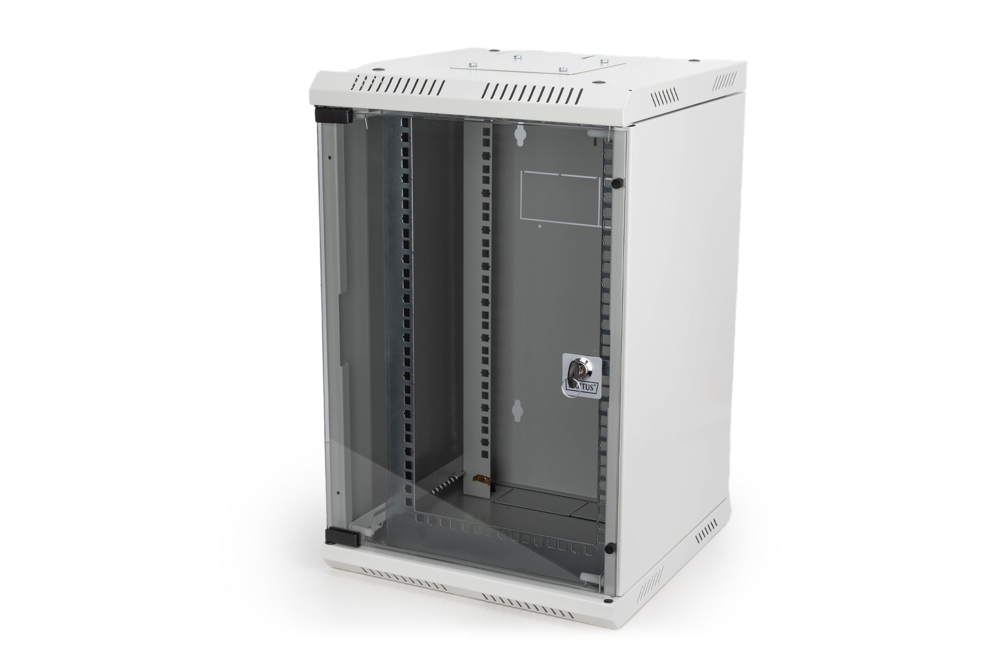 Digitus 10" Wandverteiler 10U, IP20, abschliessbar, 350 × 350 × 550 mm, grau, Stahl
