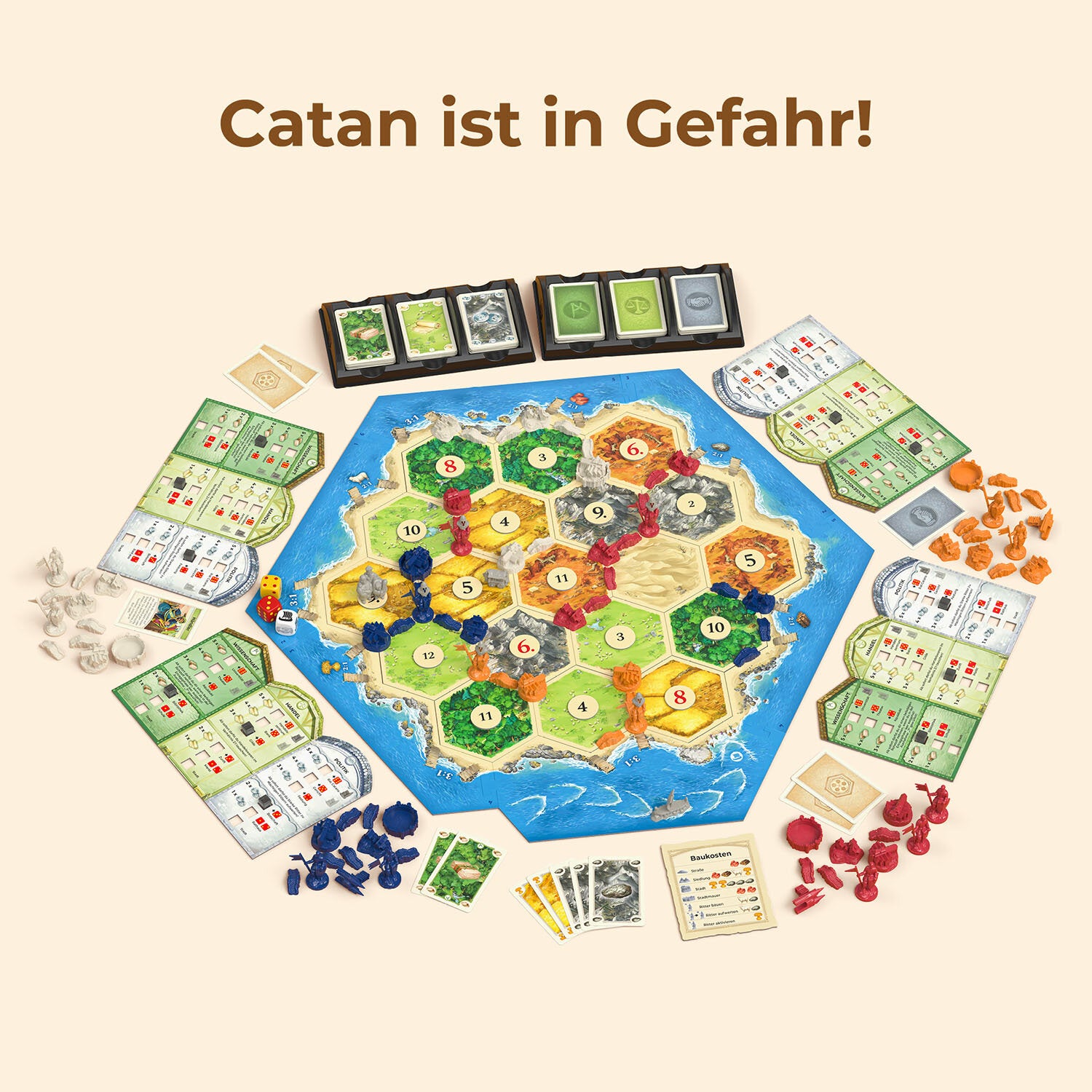 Kosmos CATAN Städte & Ritter – Erweiterung, für CATAN, 3–4 Spieler, ab 12 Jahren, 120 Min, DE