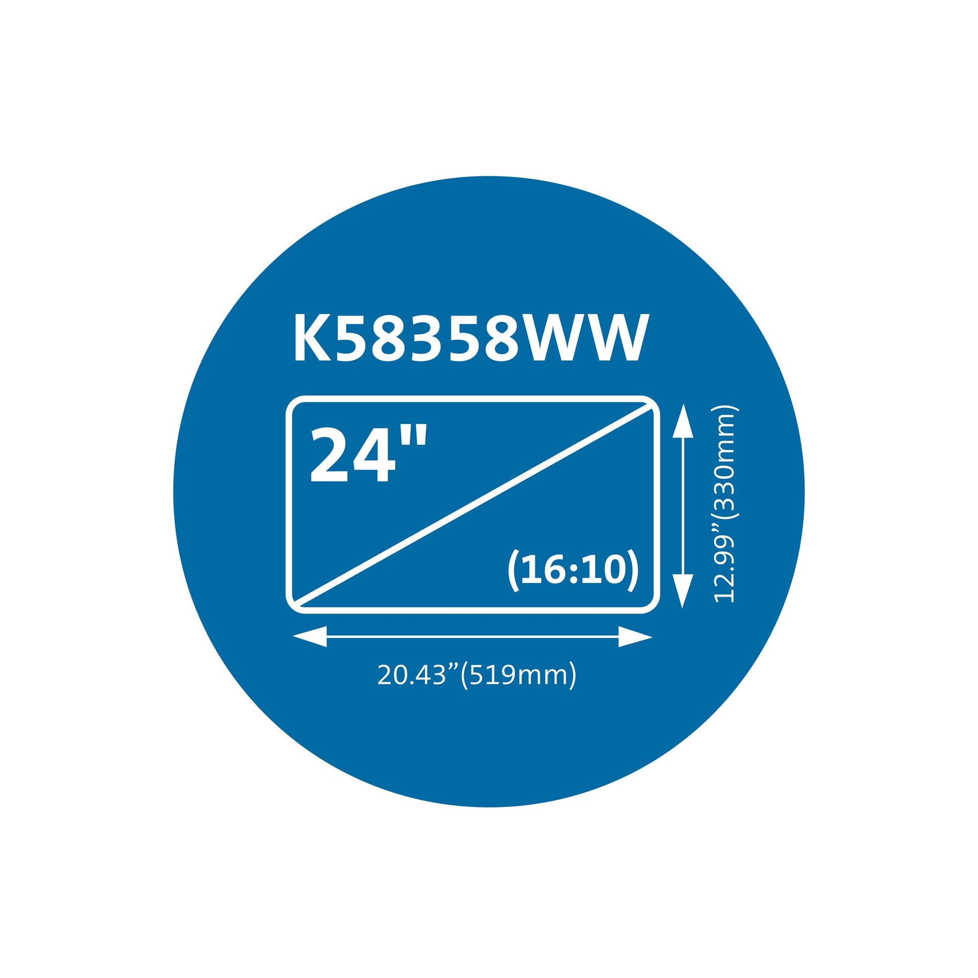 Kensington Displayschutz für Monitore bis 24" (532 × 304 mm) – schwarz