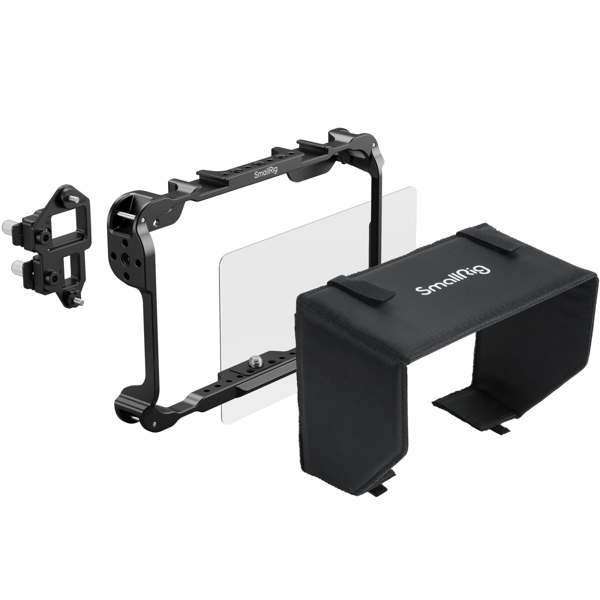 SmallRig 5030 Kamera-Monitorkäfig – 166,2 × 24,7 × 107,1 mm, Aluminium – für Atomos Shinobi II – Schwarz