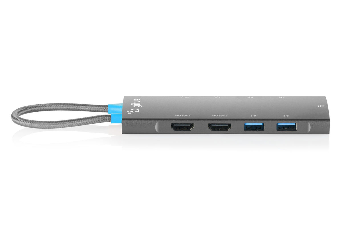 Digitus Dockingstation – USB-C, 2× HDMI, 5× USB-A, 100 W PD