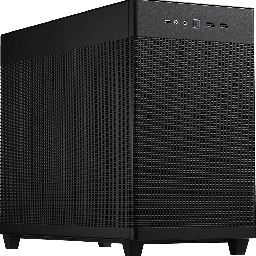 ASUS PRIME AP201 – PC-Gehäuse – Micro-ATX/Mini-ITX, Schwarz, 3×3,5", 1×2,5", 1×120 mm, Max. GPU-Länge 33,8 cm
