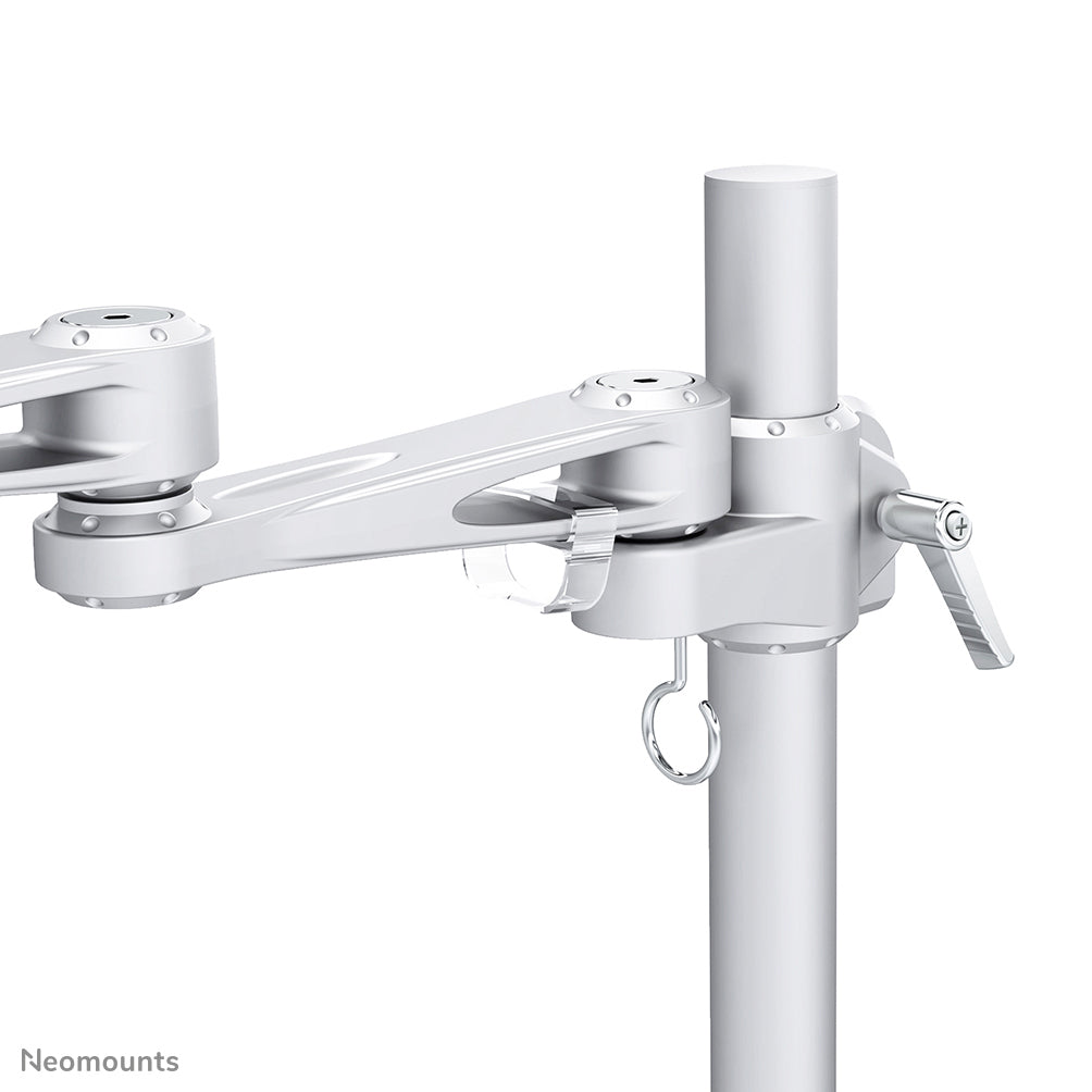 Neomounts FPMA-D935G – Tischhalterung, Tischdurchführung, bis 30", 12 kg, höhenverstellbar, Silber