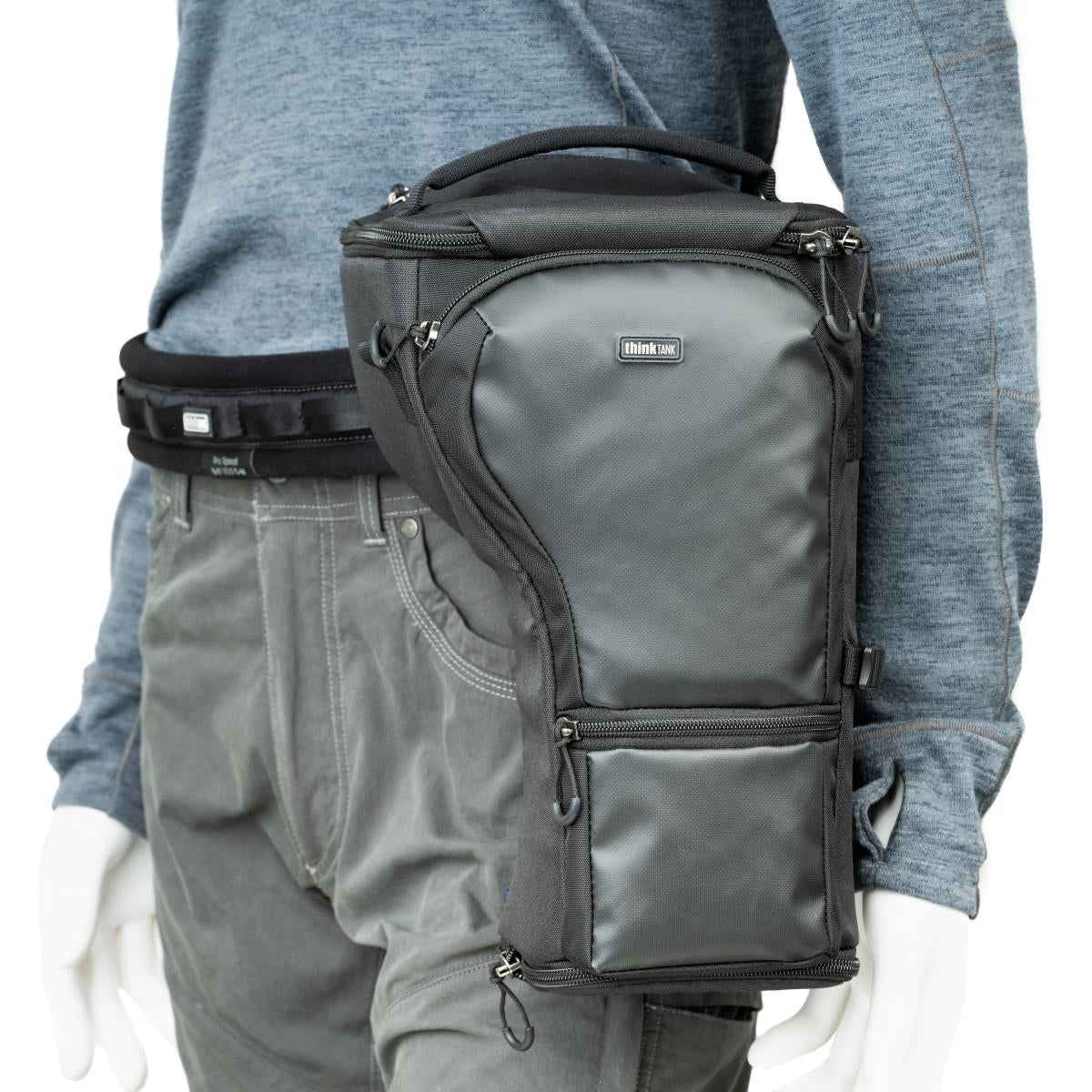 Think Tank Digital Holster 50 V3.0 – Nylon/TPU, Regenhülle – für DSLR (inkl. Batteriegriff) und Systemkameras