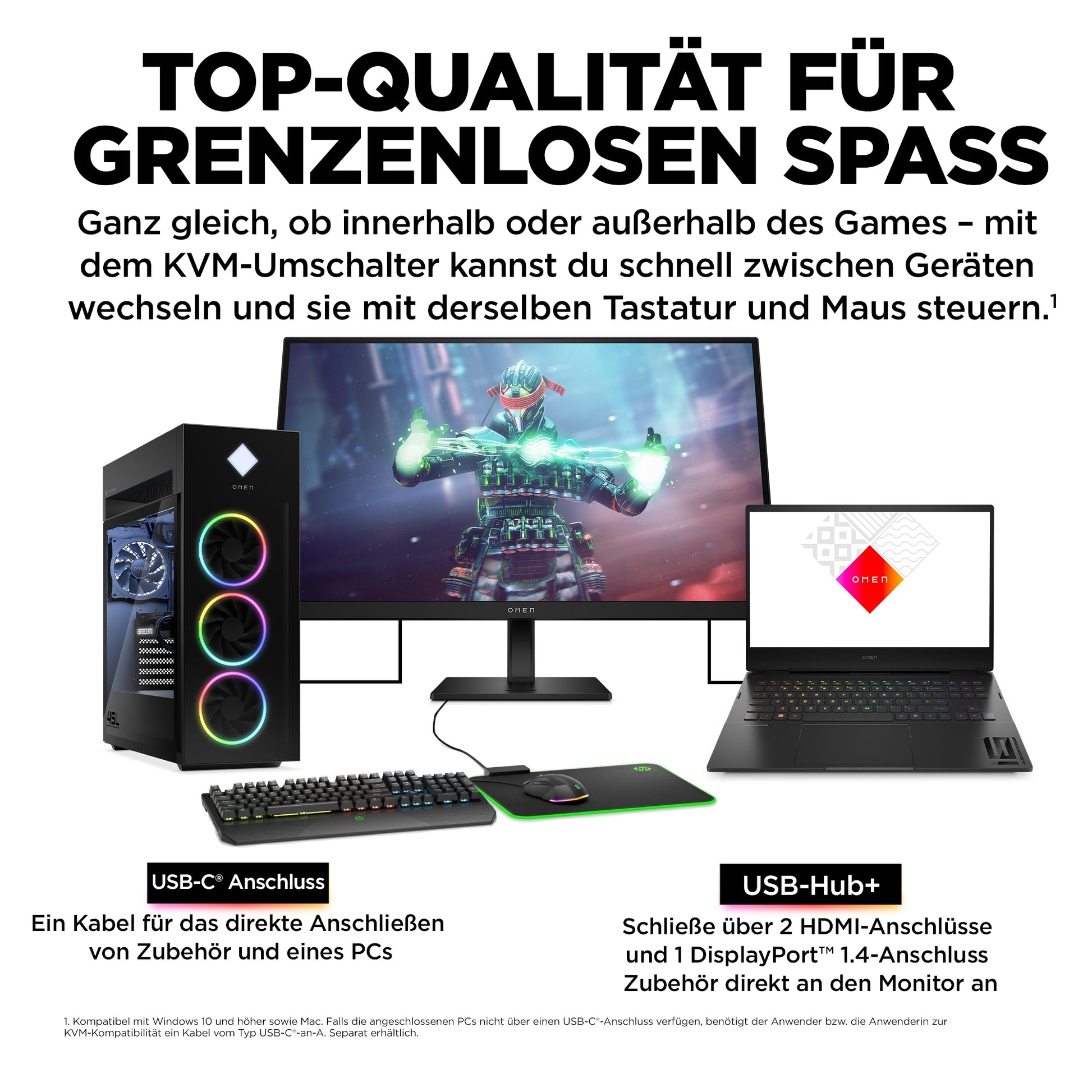 HP OMEN 27K – 27", 3840 × 2160 (4K), IPS, 144 Hz