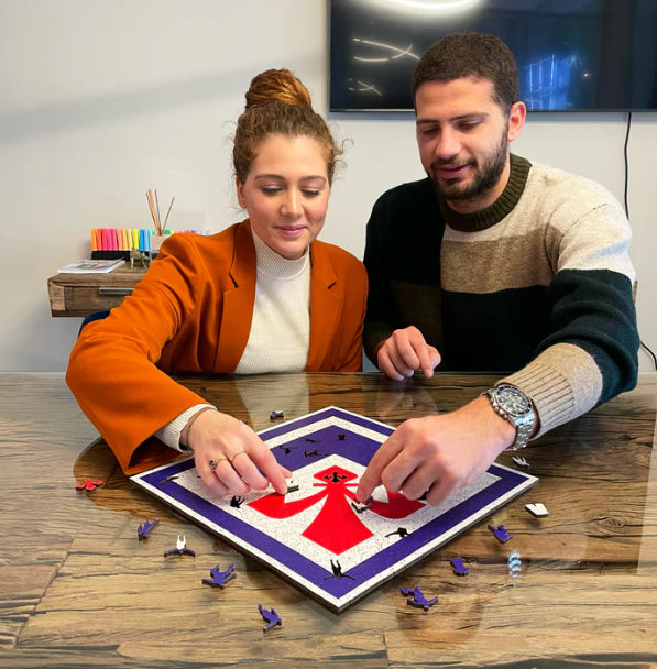 Iconic Puzzles Puzzle ACF Fiorentina – Logo – 270 Teile – 37,5 × 37,5 cm – ab 14 J. – Holz – Mehrfarbig – FSC