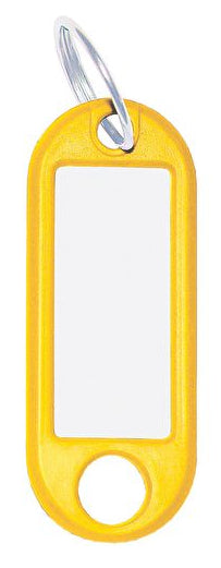 Wedo Schlüsselanhänger – Kunststoff, Gelb, 21 × 52 mm, 100er-Pack
