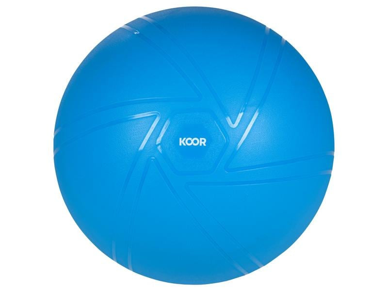 KOOR Sitzball – PVC – Blau, Ø 75 cm, bis 500 kg