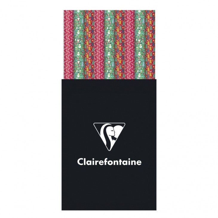 Clairefontaine Geschenkpapier Alliance Kinder (Motive sortiert) – 70 cm × 2 m – 60 g/m² – Weihnachten